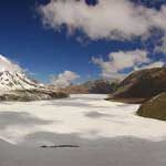 Tilicho Lake, still frozen in May.