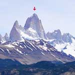 Left arrow - Cerro Torre; Right Arrow - Fitzroy. These are the two peaks everyone has come to see or climb...