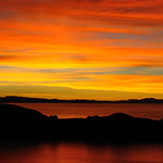 Sunset from the Isla del Sol, Lake Titicaca