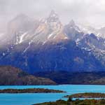 Los Cuernos (the horns) from south of Lago Pehoe. Most people don't get to see this view...