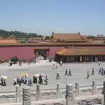 Inside the Forbidden City - click to discover what the small building on the end is ...