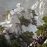 The Chess Pagoda, Hua Shan, in the early morning hazy sunshine