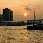 Sunset and another Star Ferry from the Star Ferry