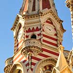 St Carmen's spire in beautiful evening sunshine.