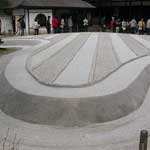 Meticulously raked gravel