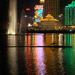 Casinos with lone late night canoeist!