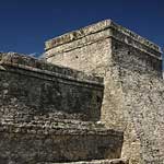 Mayan ruins at Tulum, beautifully located on the seafront...